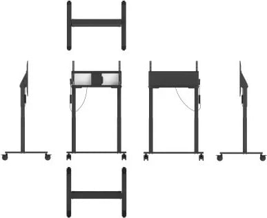Stendë elektrike për monitor, Avtek, TouchScreen Electric Stand V4 1MV137, për 55-86", kapacitet 100 kg, rregullim lartësie me telekomandë, e zezë