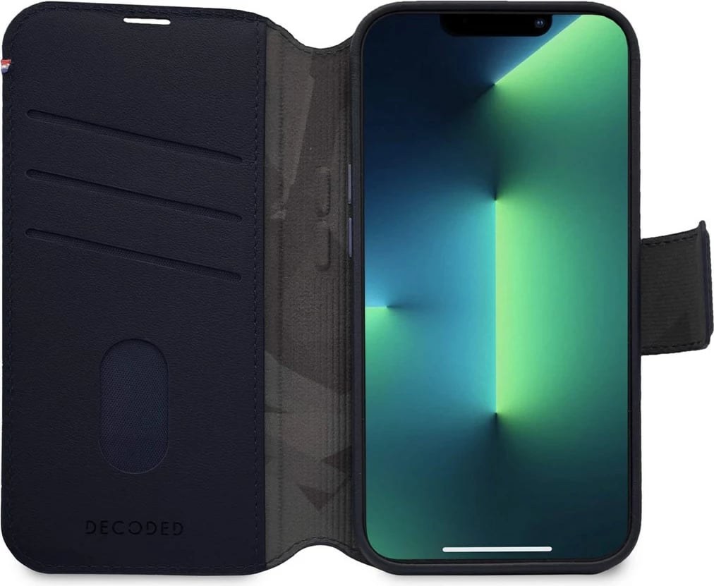 Mbështjellës për celular Apple, D23IPO14PMDW5NY, lëkurë, portofol, navy