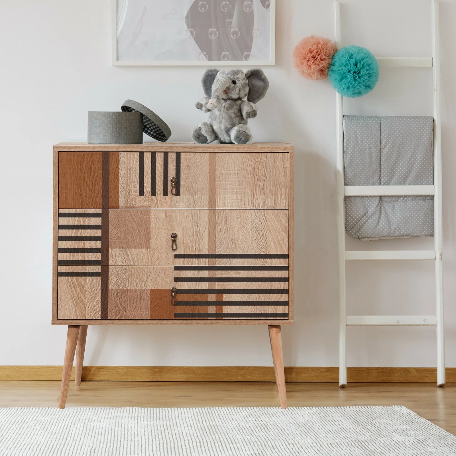 Komodë Hanah Home, City Trio Colorblock, shumëngjyrëshe