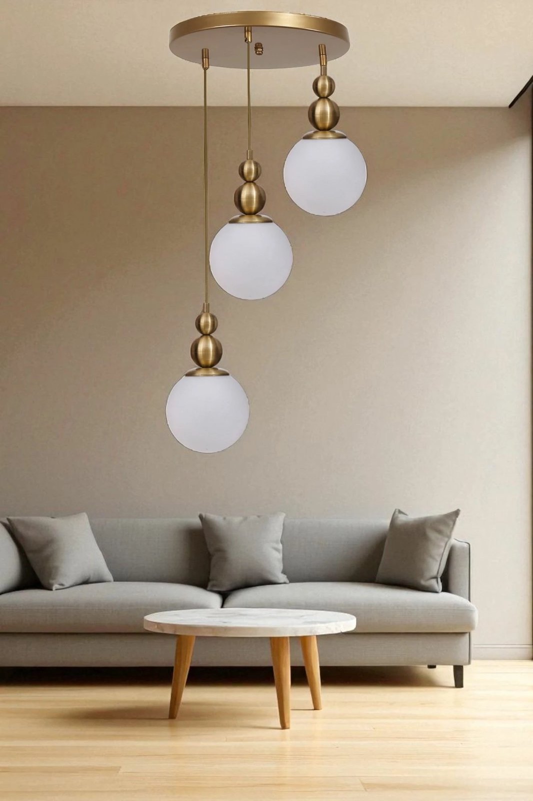 Llambë tavani Opviq, e bardhë dhe ari, 9050-3