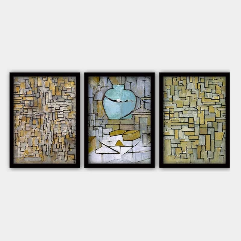 Pikturë dekorative me kornizë (3 copë), Wallity, 3SC_UN3894486_3545