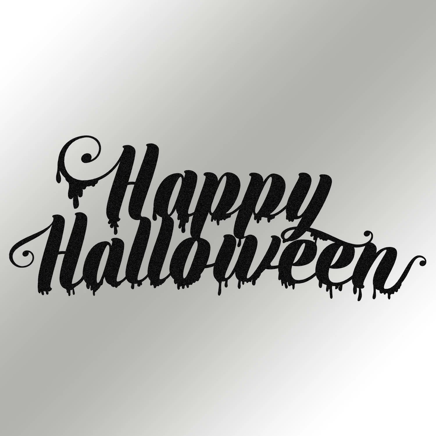 Aksesor dekorativ metalik për mur, Wallity, Halloween 10, i zi, 70x47cm