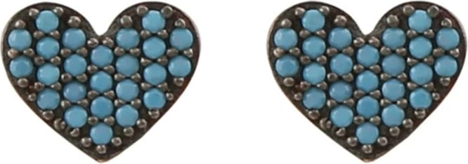 Vathë argjendi Jumeon, ngjyrë rozë ari dhe turquoise, 10795TRK