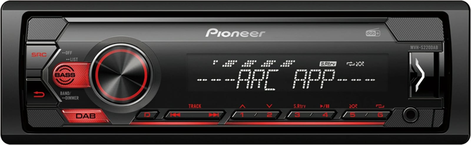 Radio makine Pioneer MVH-S220DAB, DAB, USB, e zezë