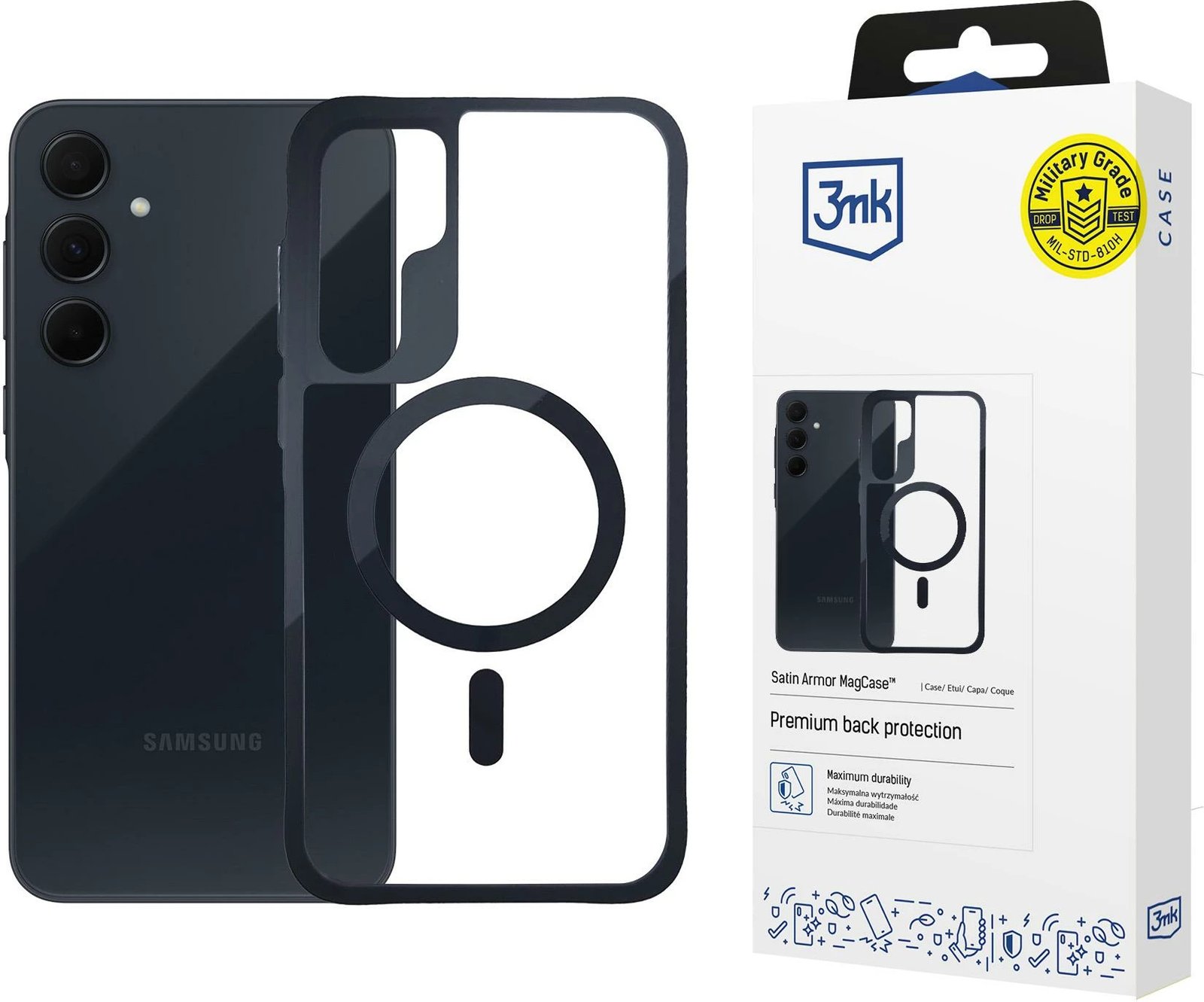 Mbështjellës 3mk Satin Armor MagCase për Samsung Galaxy A35 5G, Transparent