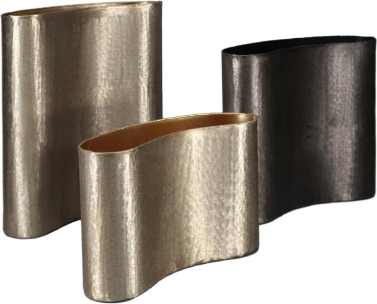 Vazo MARGO, alumin, ngjyrë ari, 29x9x20cm