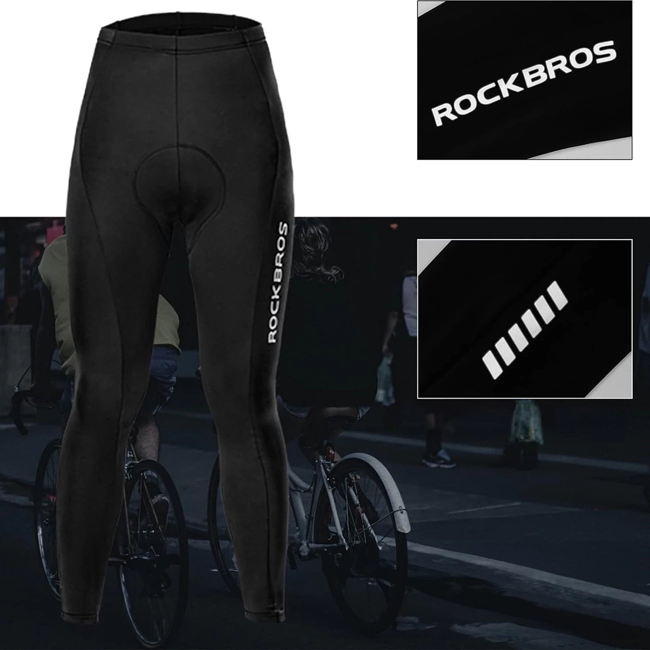 Pantallona çiklizmi Rockbros RK2004M, M, të zeza