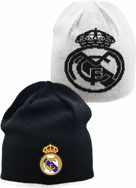 Kapelë reversible Real Madrid, unisex, bardhë/zezë