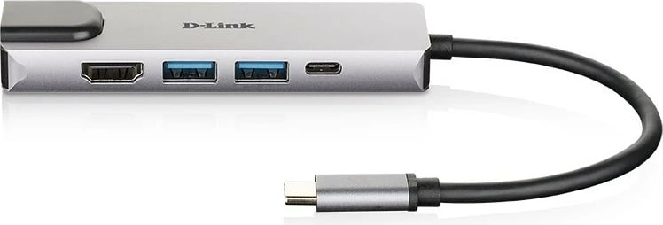 Adapter multiport D-Link DUB-M520, USB-C, HDMI, RJ-45, 2x USB 3.0, argjendtë