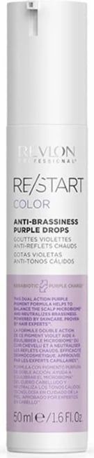 Pikë për neutralizim të ngjyrës së flokëve Revlon Re-Start Color Anti-Brassiness Purple Drops 50ml