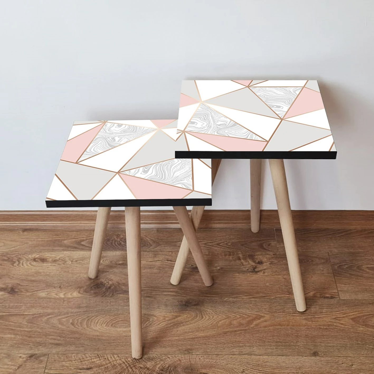 Set tavolina të mbivendosura, 2 copë, Skye Decor, rozë, 2Shp318