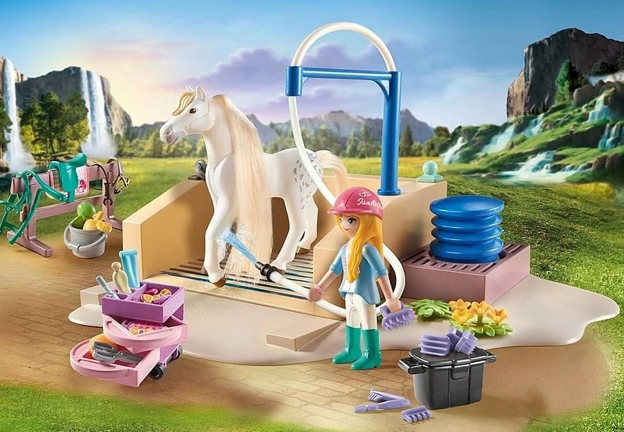 Set figurina Playmobil Horses of Waterfall 71354 me Isabella dhe kalin Lioness, 86 pjesë