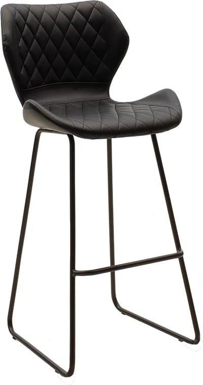 Karrige për bar Theo metalike, ngjyrë e zezë, set prej 2 copë