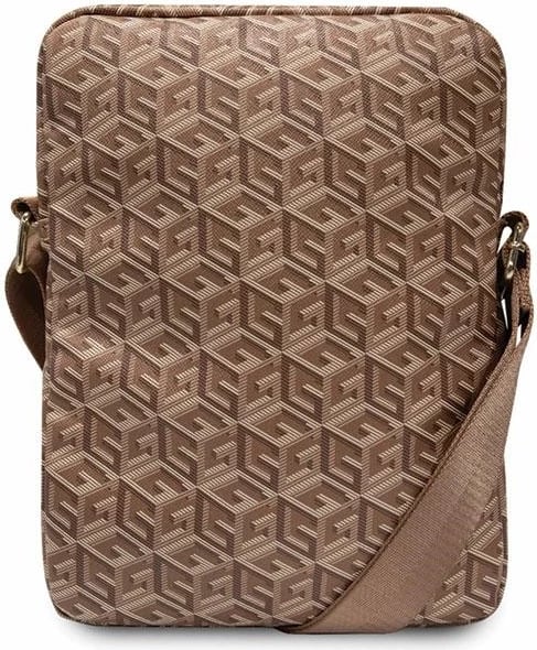 Çantë tabletash Guess GCube Stripe GUTB10HGCFSEW, 10", kafe
