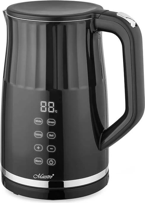 Çajnik elektrik Feel-Maestro MR-039 me kontroll temperature, 1.7L, 2200W, i zi/inox