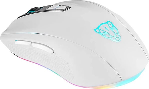 Maus gaming Motospeed V60 me tela, 5000 DPI, 7 butona, RGB, Bardhë