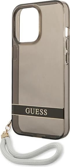 Mbështjellës Guess GUHCP13LHTSGSK për iPhone 13/13 Pro 6.1", i fortë, me rrip, i zi Mbështjellës Guess GUHCP13LHTSGSK për iPhone 13/13 Pro 6.1", i fortë, me rrip, i zi