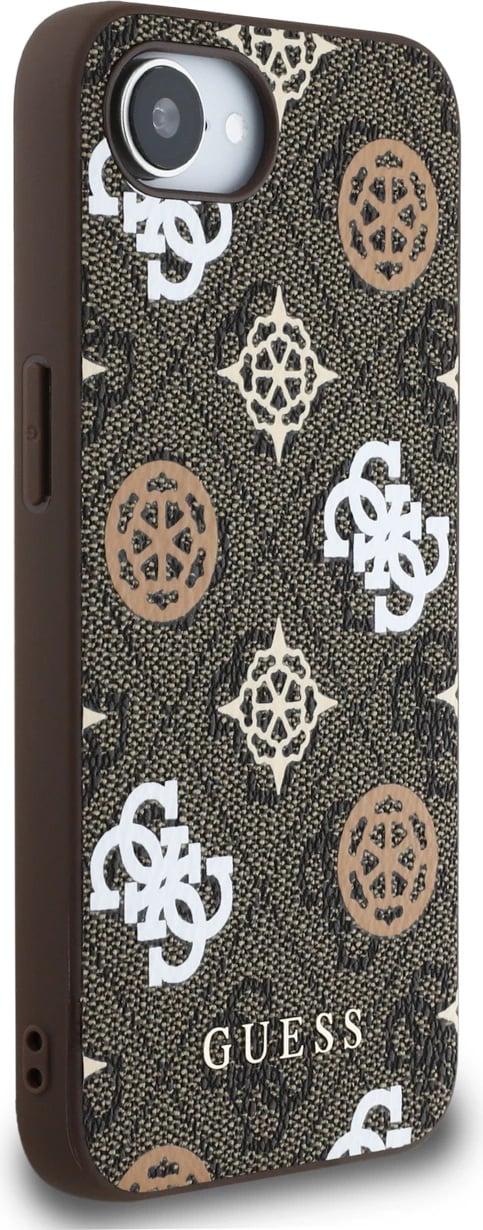 Mbështjellës Guess PU 4G Peony me MagSafe për iPhone 16e, Kafe Mbështjellës Guess PU 4G Peony me MagSafe për iPhone 16e, Kafe