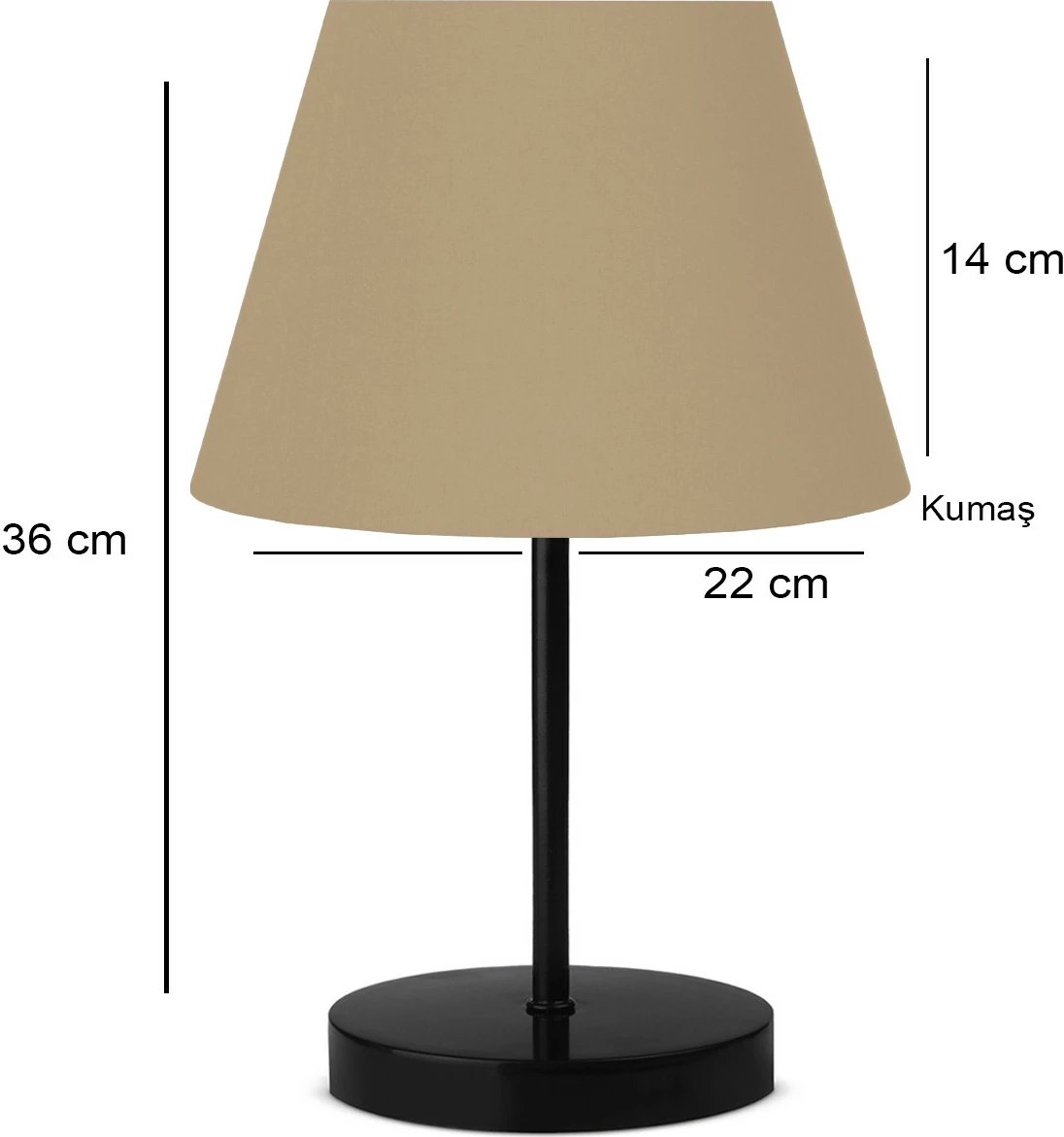 Llambë tavoline Opviq, AYD-3159, ngjyrë bezhë dhe e zezë