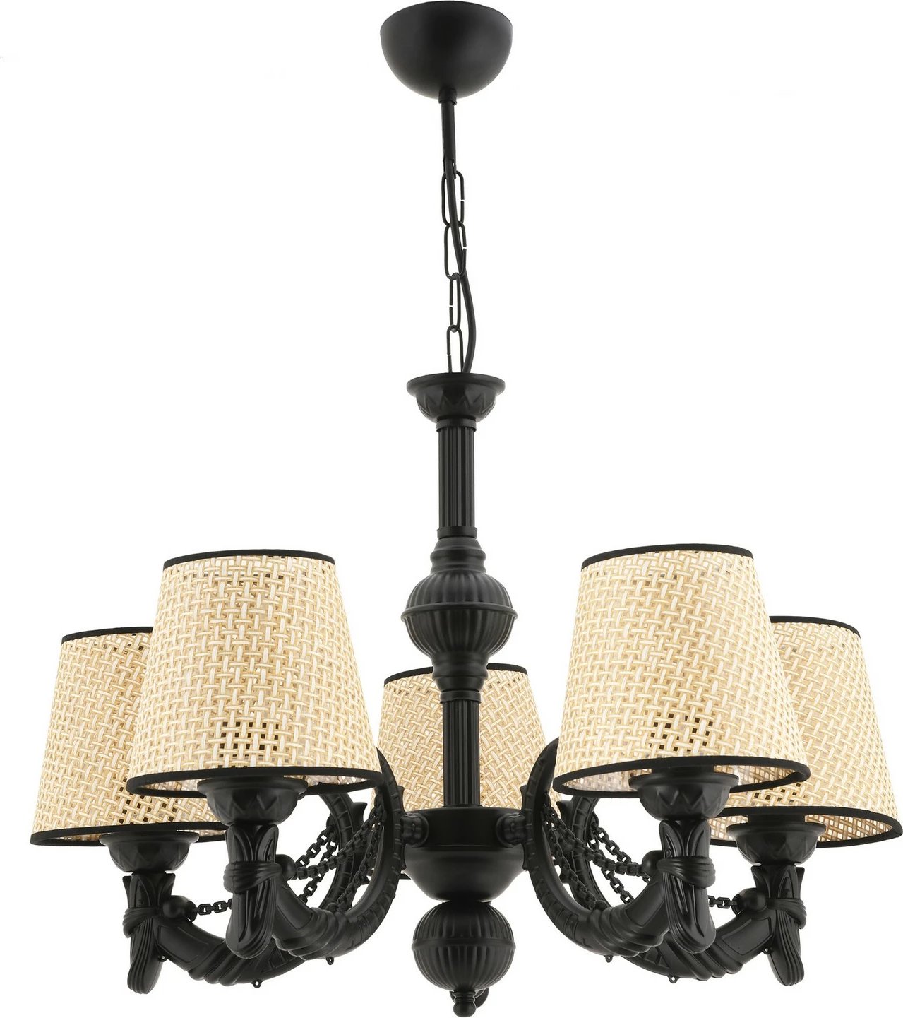 Llambadar Opviq Fiona, zinxhir koral, i zi, natyral