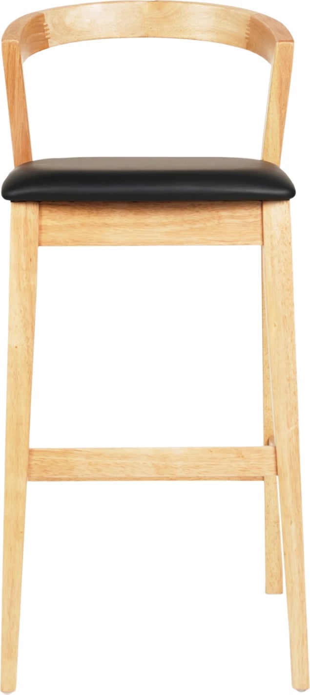 Karrige për bar NAMI FH9952.01, dru gome, ngjyrë lisi-e zezë PU, 47,5x59x102,5 cm