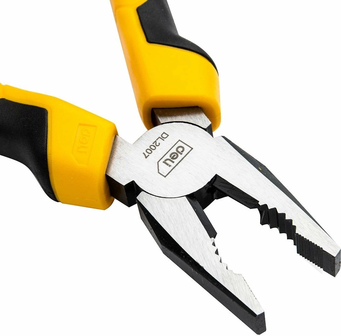 Darë kombinimi Deli Tools EDL2007, 7 inç, verdhë/zi