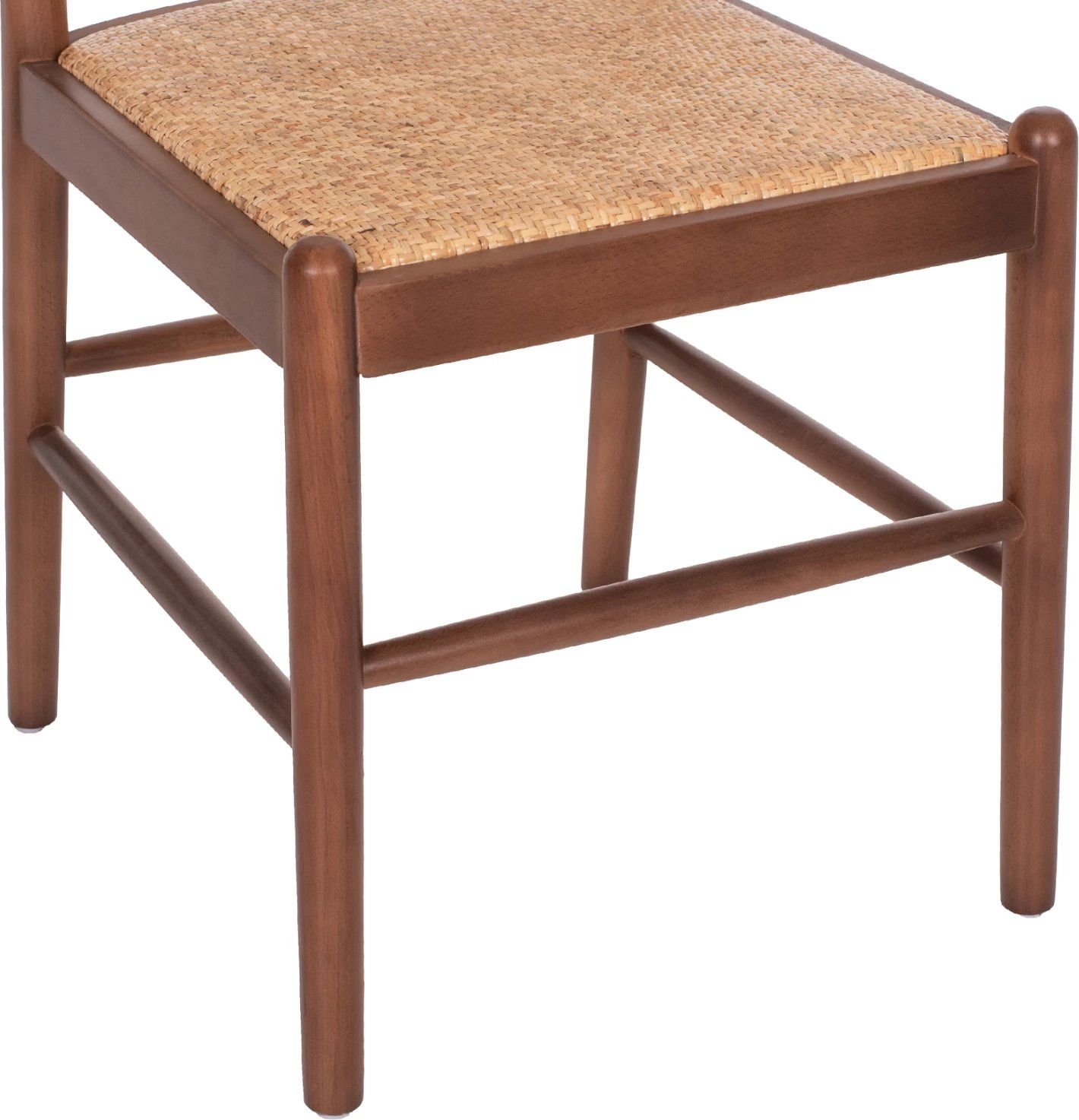 Karrige dru ahu, ngjyrë arre-rattan bezhë, FH9407.04, 43x50x87H cm Karrige dru ahu, ngjyrë arre-rattan bezhë, FH9407.04, 43x50x87H cm