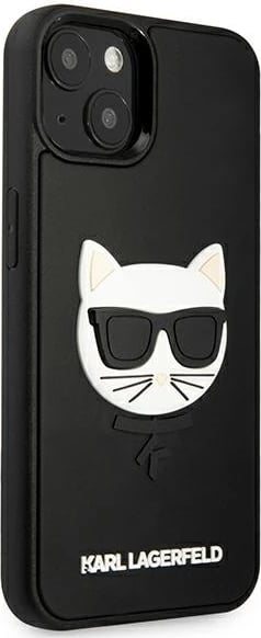 Mbështjellës Karl Lagerfeld Ikonik 3D Rubber për iPhone 13 mini, 5.4", i zi