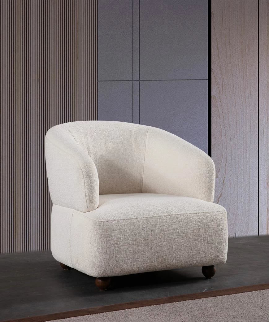 Karrige Wing Rena, Atelier del Sofa, e bardhë