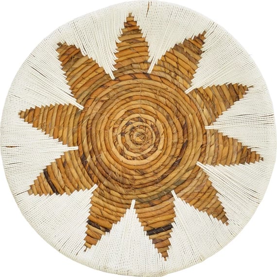 Dekor muror Circy, set 3 copë, thurje shkopi, ngjyrë bardhë-bezhë