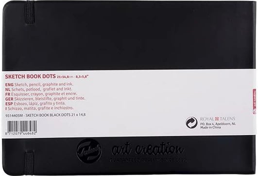 Sketchbook Talens Art Creation 80 Fletë 21x15cm, Ngjyrë e Zezë