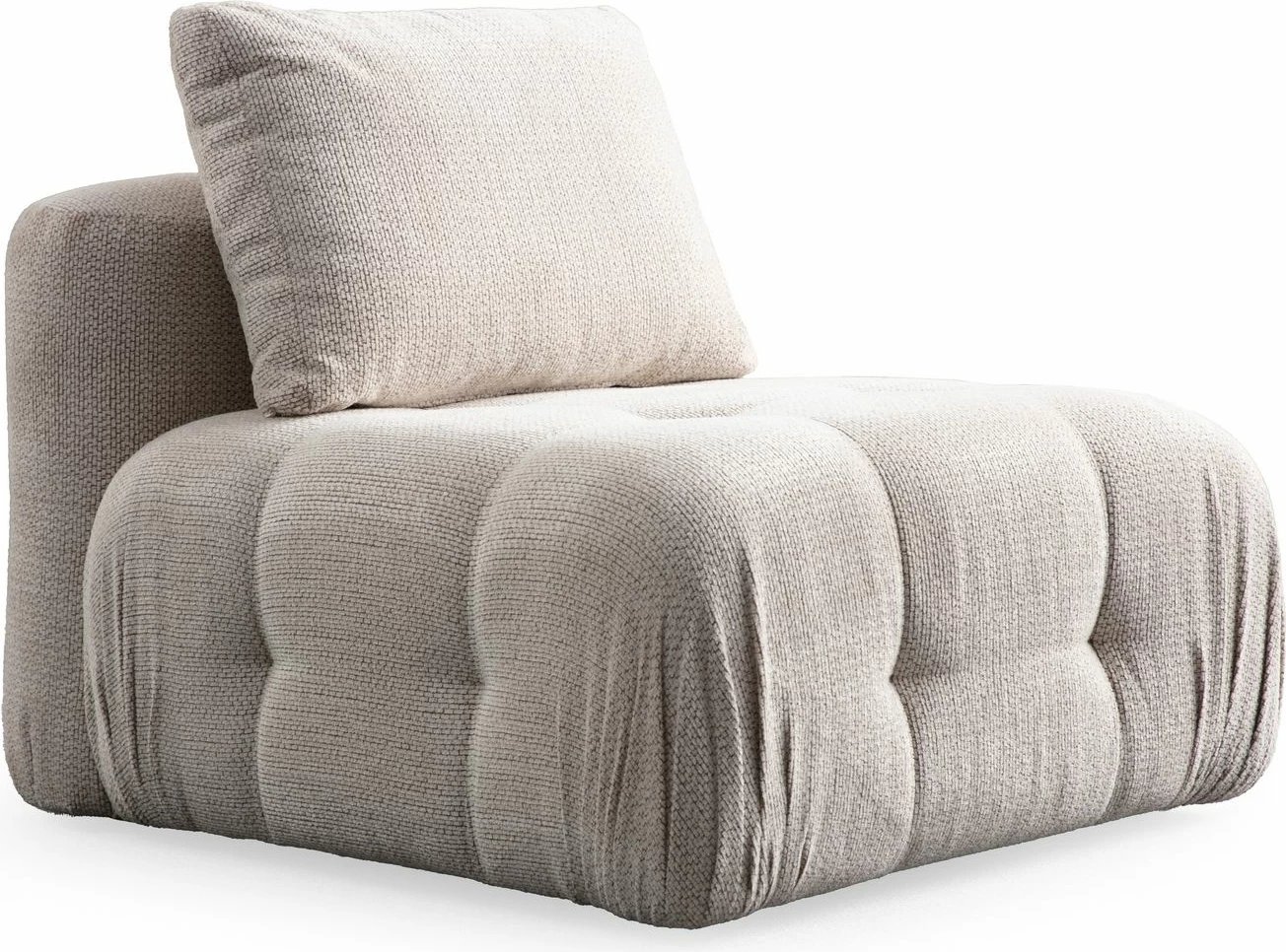 Këndare Amaris 3 vende me pouffe, bezhë