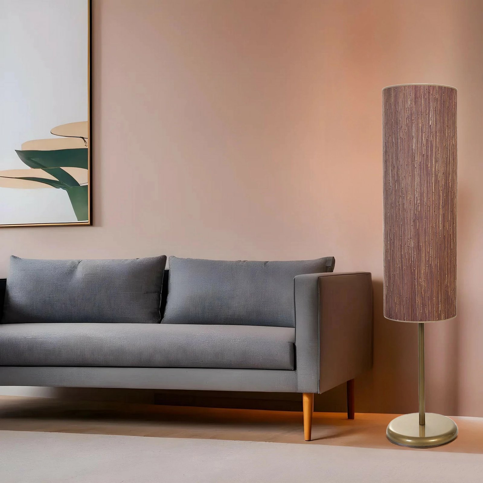 Llambë dyshemeje Opviq, ngjyrë druri dhe ari, 8838-5