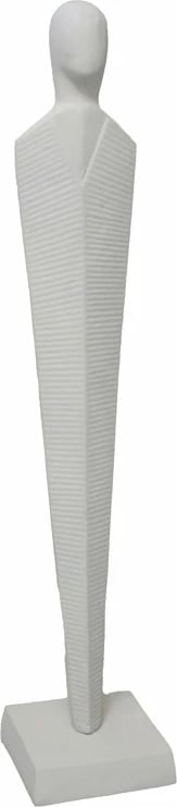 Figurë dekorative Finton, alumin i bardhë, 10x10x53cm