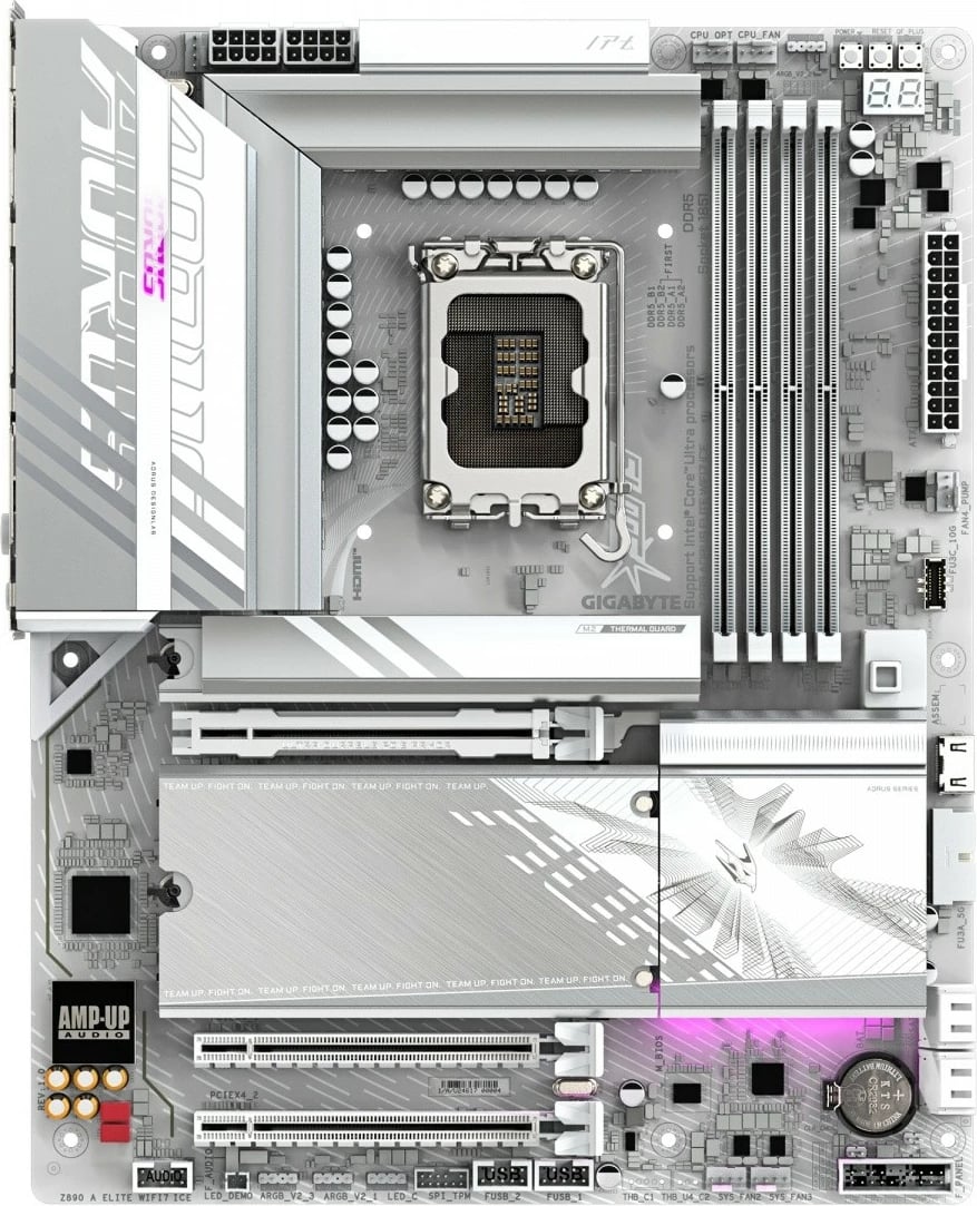 Pllakë amë Gigabyte Z890 A ELITE WF7 ICE, ATX, DDR5, Wi-Fi 7, e bardhë