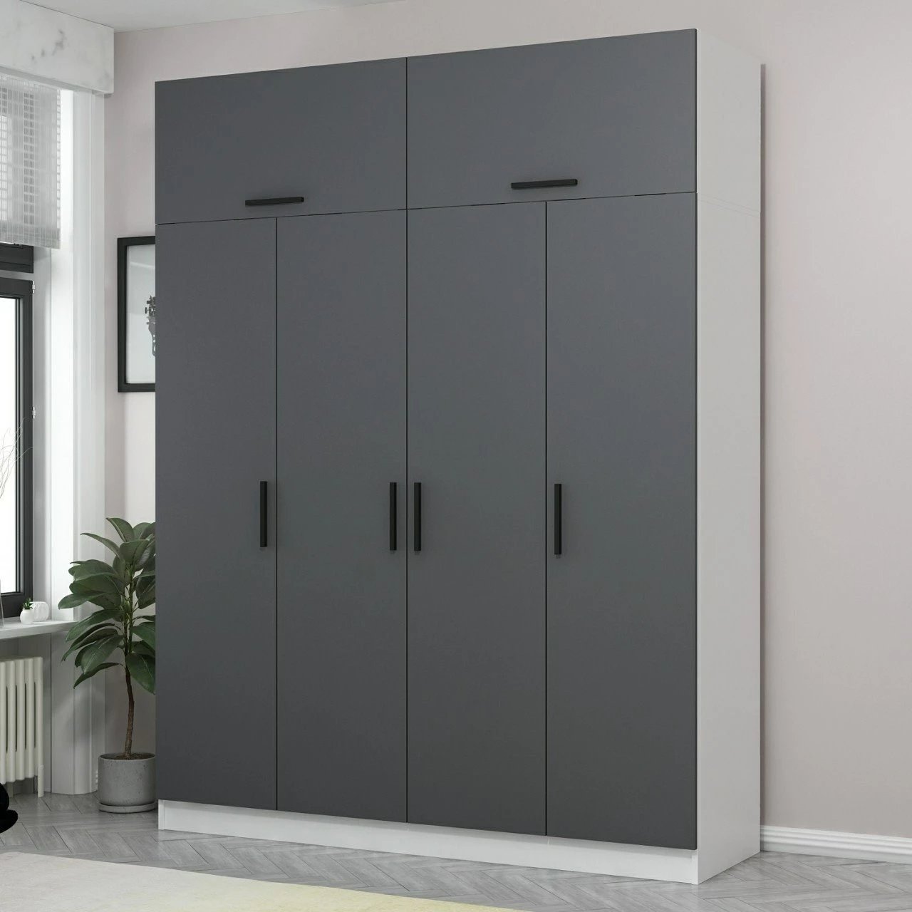 Dollap për rroba, ngjyrë antracit, Skye Decor, 5237