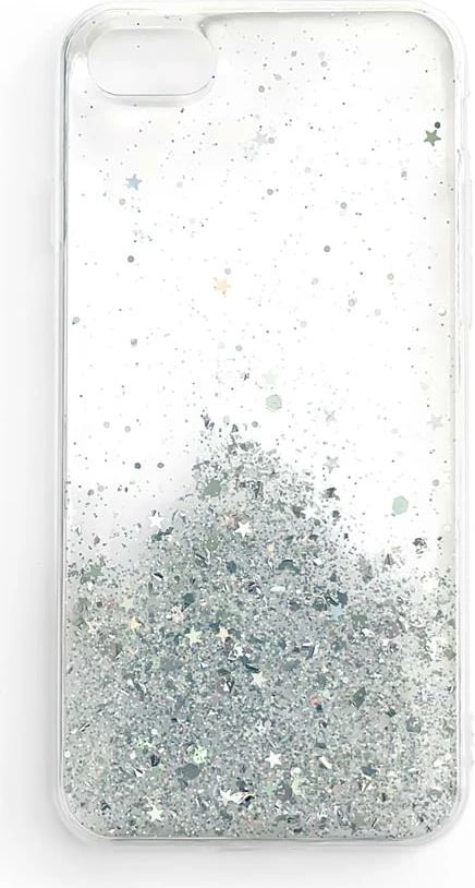 Mbështjellës Wozinsky Star Glitter për Xiaomi Redmi K40 Pro+, K40 Pro, K40, Poco F3, transparent, argjendtë