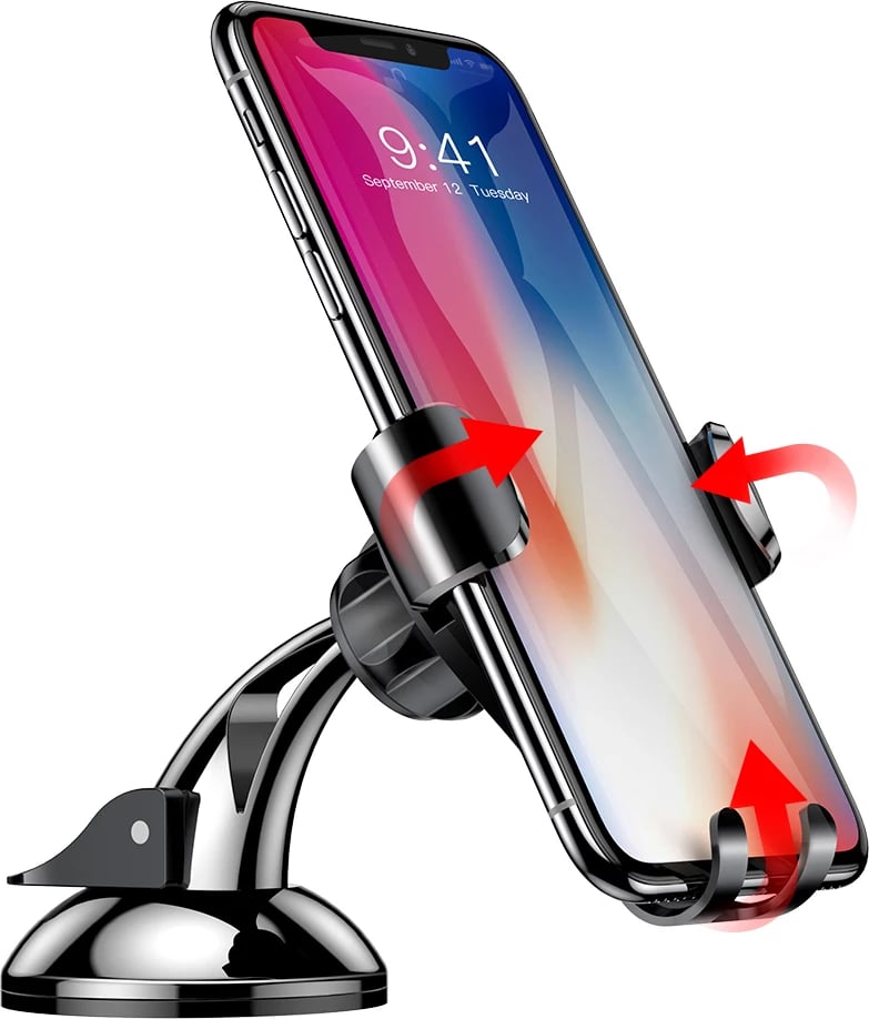 Mbajtës graviteti për celular Baseus Osculum SUYL-XP09, për xham ose panel, zi e kuqe