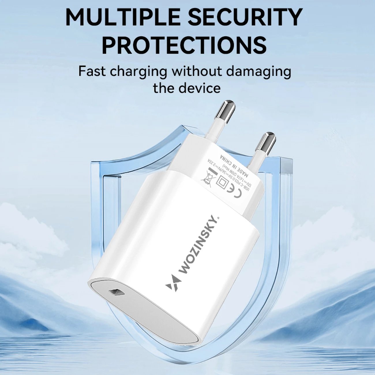 Karikues muri Wozinsky WGWCCW, 20W, USB-C, i bardhë Karikues muri Wozinsky WGWCCW, 20W, USB-C, i bardhë