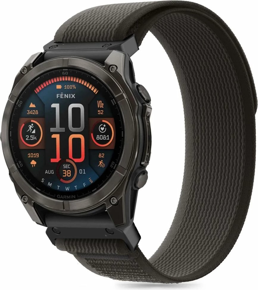 Rrip najloni për smartwatch Tech-Protect për Garmin Fenix 5X/5X PLUS/6X/6X Pro/7X/8 (51MM), Zi