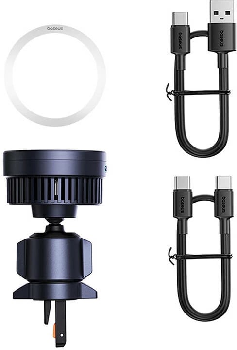 Mbajtës celulari Baseus MagPro CW04 me karikues wireless 15W, i zi