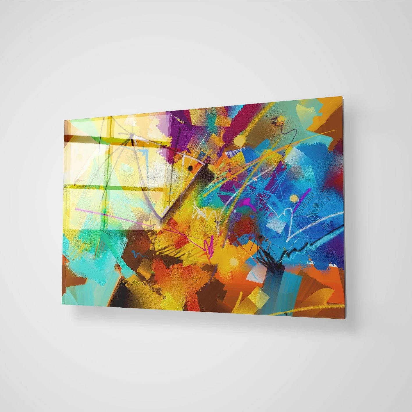 Pikturë dekorative prej xhami të temperuar, shumëngjyrëshe, CAM664007500 - 50x70cm