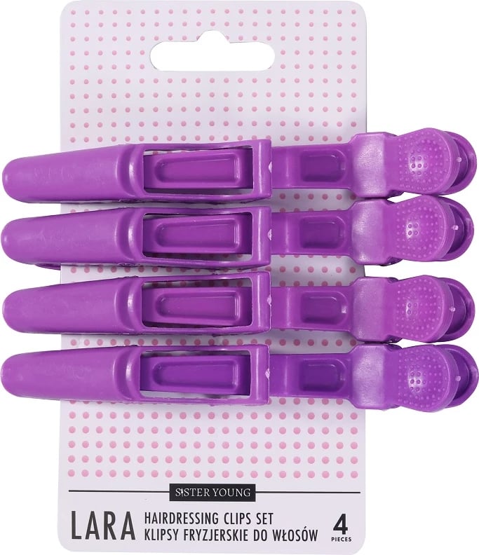 Kapëse flokësh Sister Young LARA për femra violet 4 copë