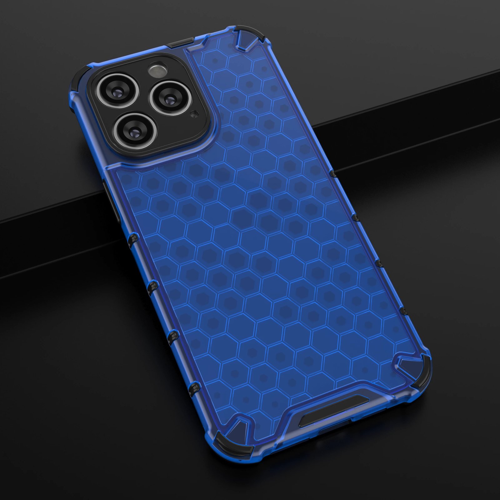 Mbështjellës Hurtel Honeycomb për iPhone 14 Pro Max, Blu