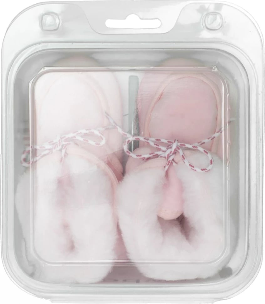 papuça dimri për bebe, NEW BABY, 0–3 muaj, shollë PVC pa BPA 10 cm, rozë