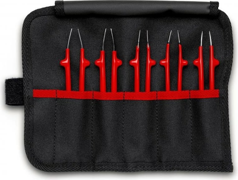 Set veglash Knipex 92 00 04, 5 copë, zi e kuqe