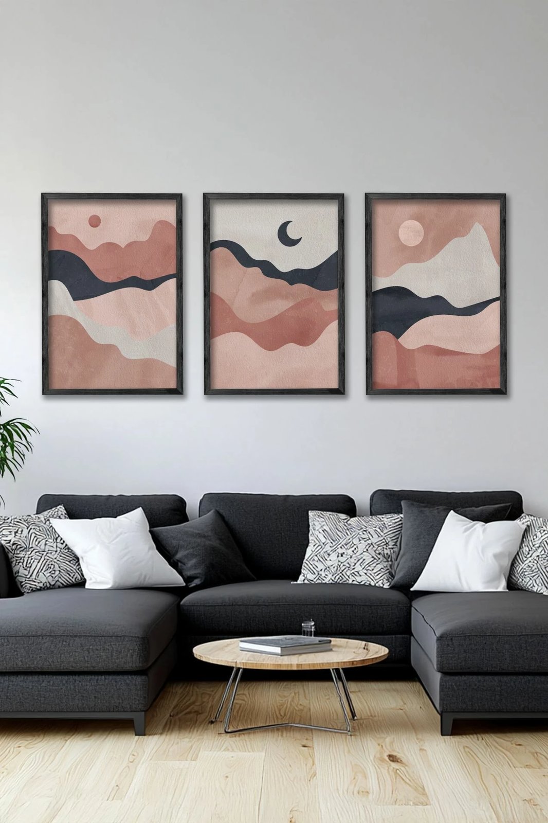 Pikturë dekorative me kornizë (3 copë), Wallity, Ersy3Syhcrv3