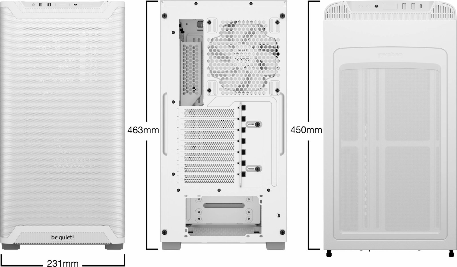 Kasë Be Quiet! PURE BASE 501 Airflow, Midi Tower, ATX, e bardhë
