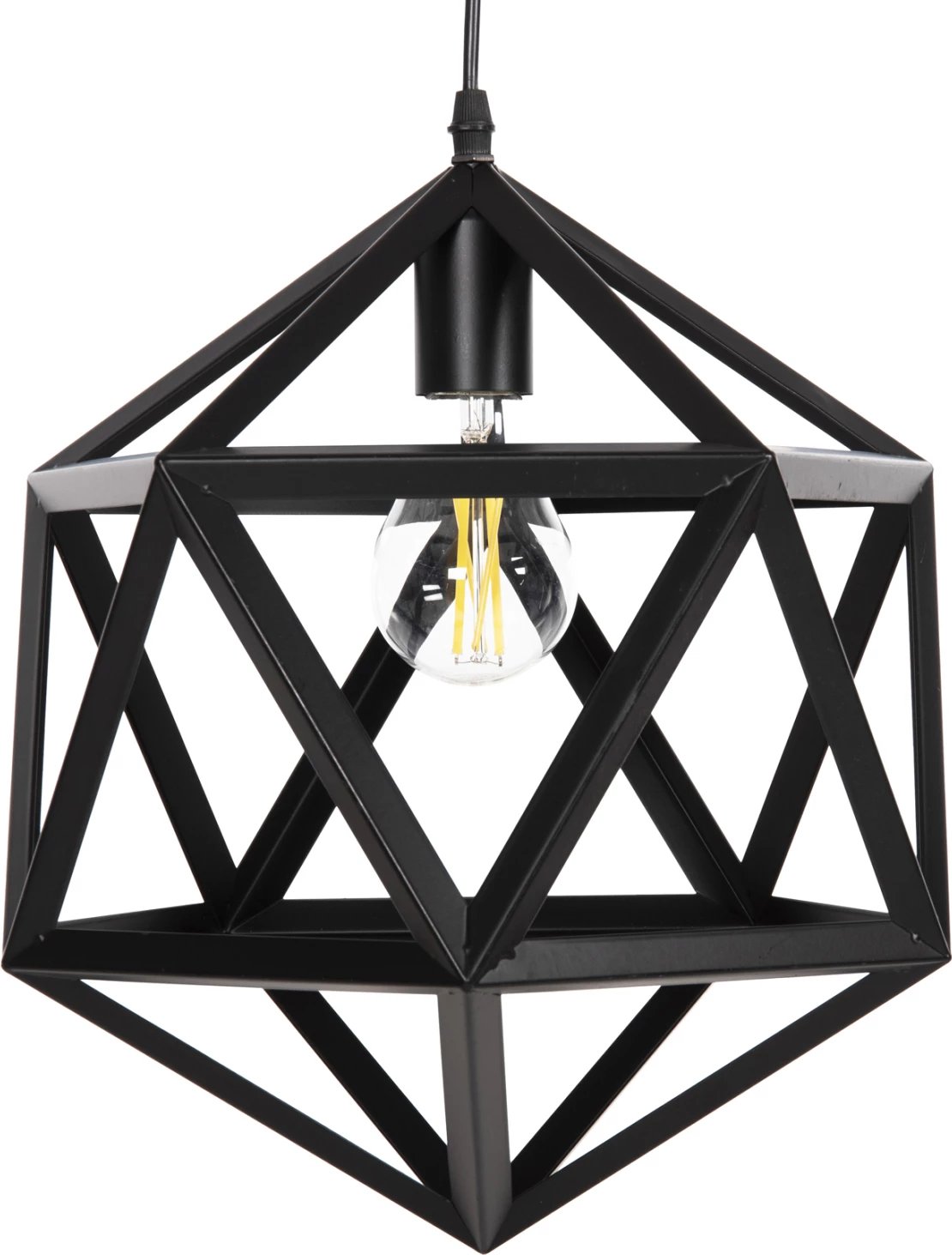 Llambë varëse tavani, metal i zi, FH4073, 30x30x35H cm Llambë varëse tavani, metal i zi, FH4073, 30x30x35H cm