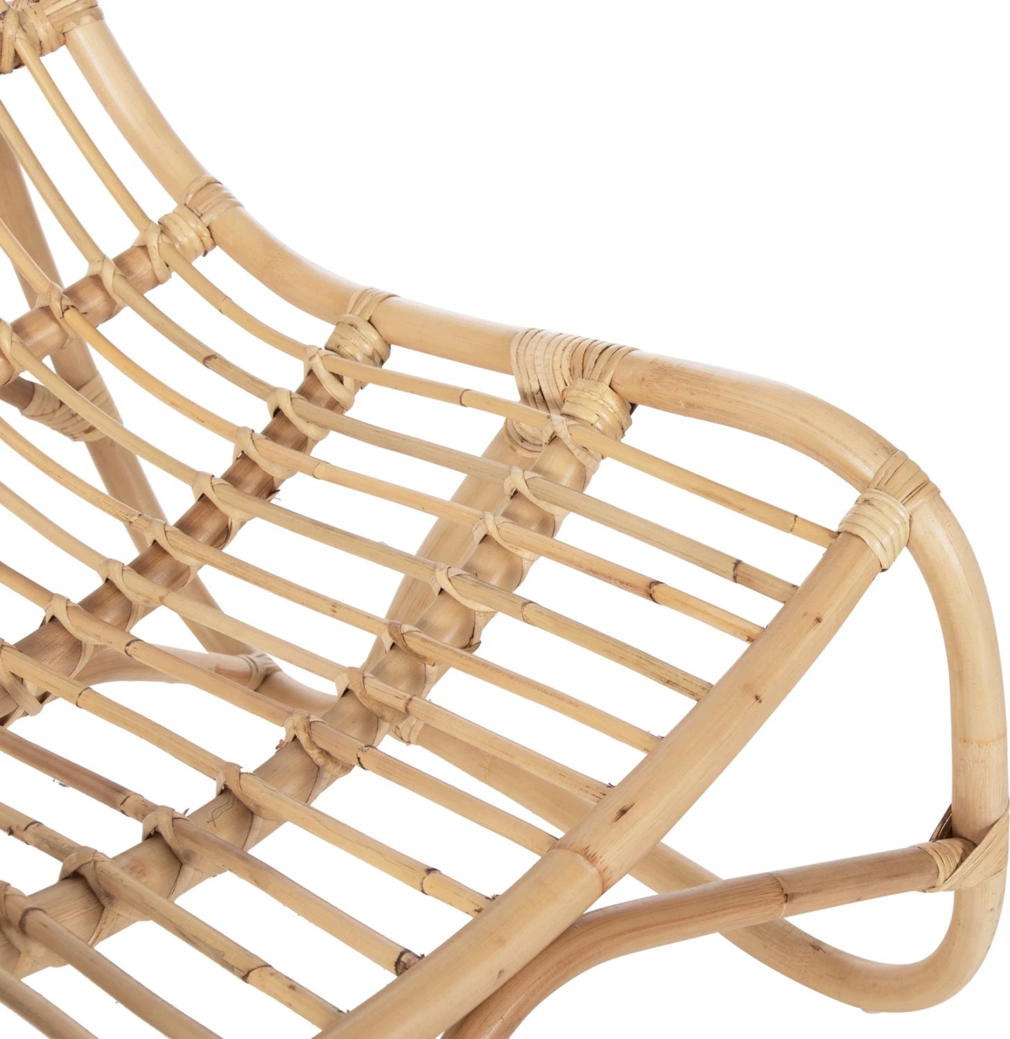 Karrige e jashtme GRINN, shkopinj rattan, ngjyrë natyrale, 56.5x73.5x79.5H cm